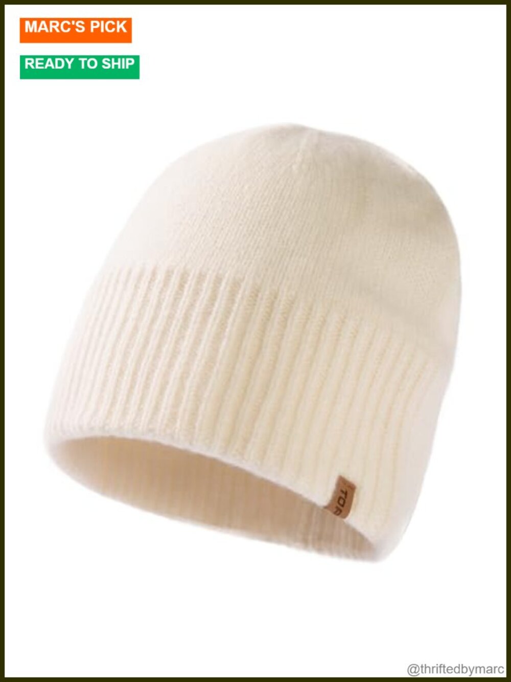 Merino Wool Beanie with Polartec Fleece Lining - Warm Winter Hat